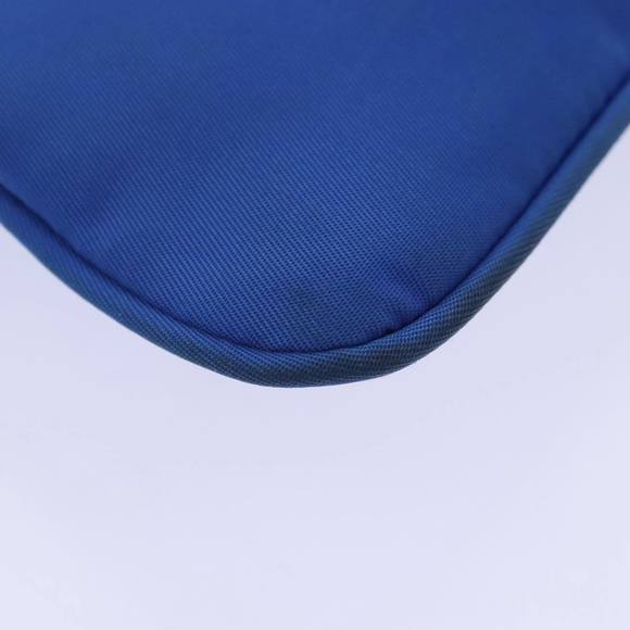 PRADA Accessory Pouch Nylon Blue Gold Auth 90956 - Picture 11 of 16